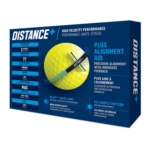 Taylormade Distance+ Golf Balls Yellow - Image 3