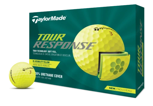 TaylorMade Tour Response Yellow Golf Balls 2022
