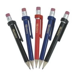 Masters Wood Pencils With Clip &amp; Eraser X 5